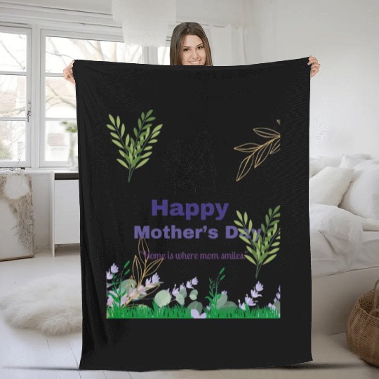 A Mother's Love - Mother's Day Greeting Fleece Blankets