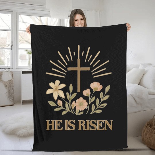 He is Risen Fleece Blankets