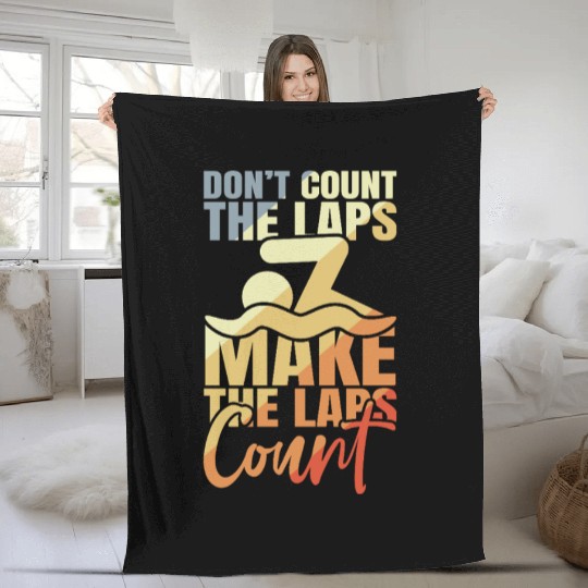 Funny Swimming Saying Fleece Blankets