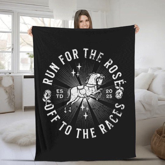 Run for the Rose Fleece Blankets