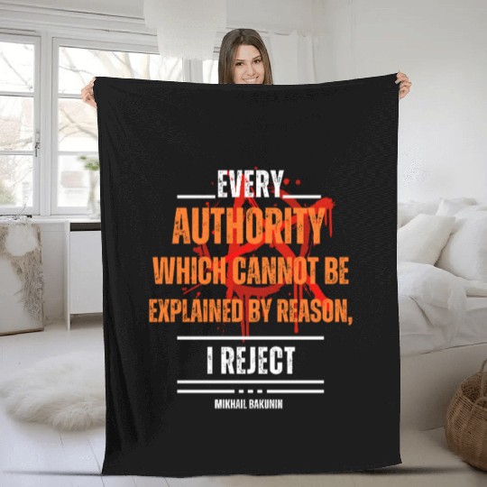 Anarchist Philosophy Bakunin Series Fleece Blankets