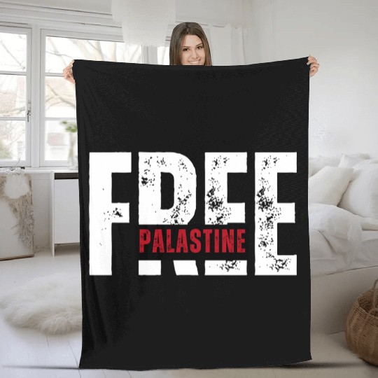 Free Palestine – Solidarity Statement Fleece Blankets