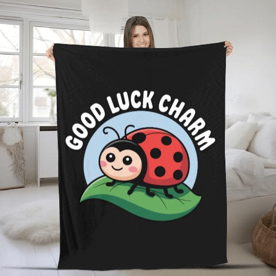 Lucky Ladybug Fleece Blankets