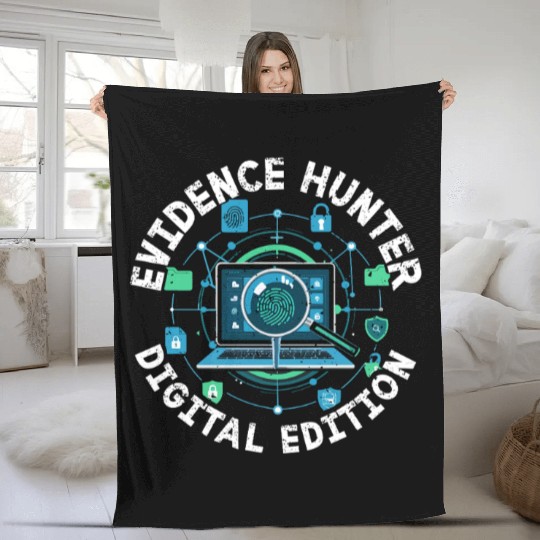 Digital Forensic Evidence Hunter Digital Edition Fleece Blankets