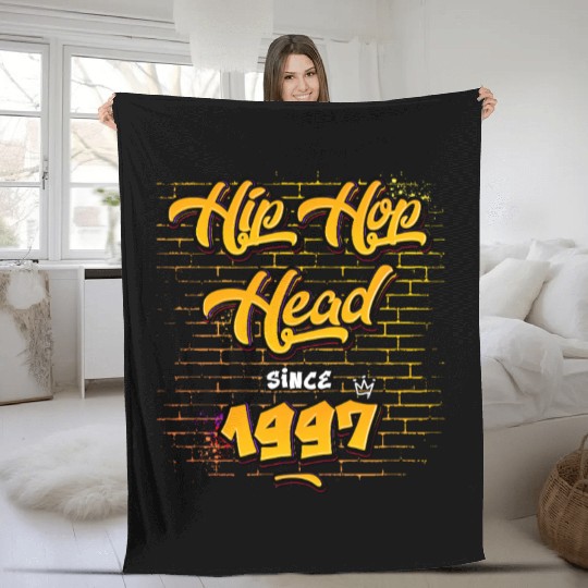 Hip-Hop Head Since 1997 - 28 Years of Real Vibes Fleece Blankets