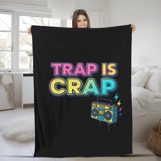 "Trap Is Crap" Graffiti Hip-Hop Fleece Blankets