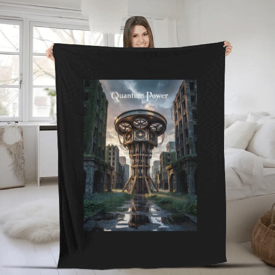 Quantum Power – 16th Century Sci-Fi Machine in Pos Fleece Blankets