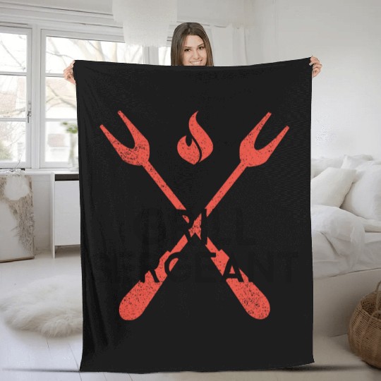 Grill sergeant American chef Fleece Blankets