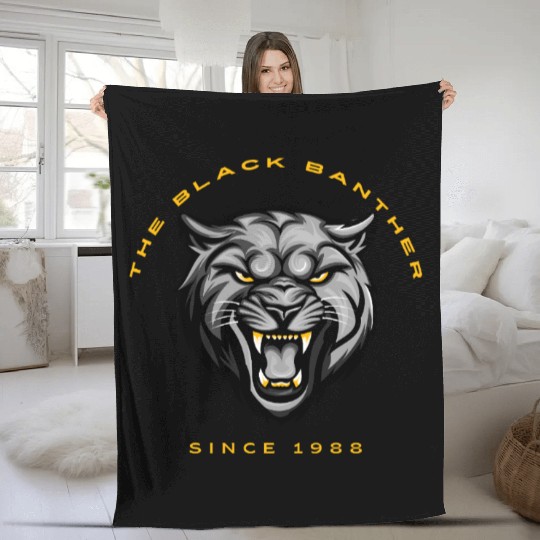 Fierce Black Panther Fleece Blankets – Bold,Wild & Stylish