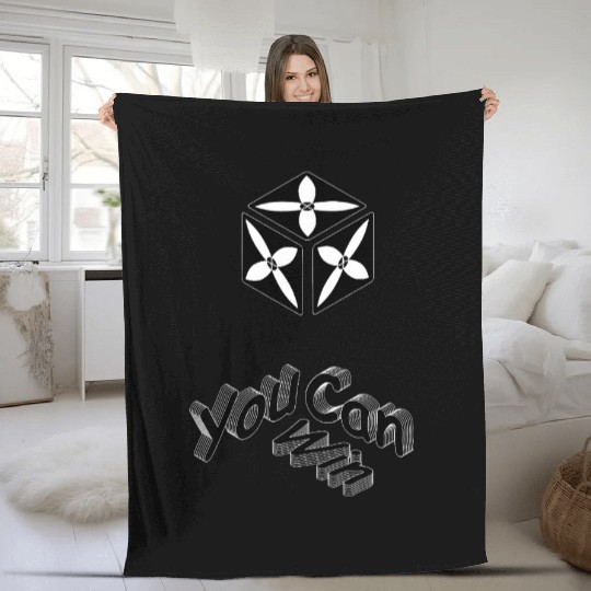 "You Can Win" 3D Typography Motivational Fleece Blankets