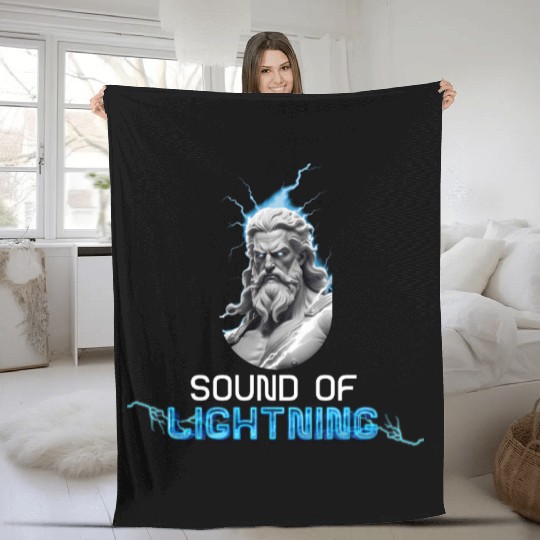 "Lightning God Zeus Fleece Blankets – Epic Mythology