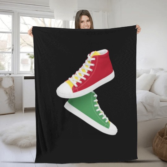 Red,Green and Yellow Fleece Blankets