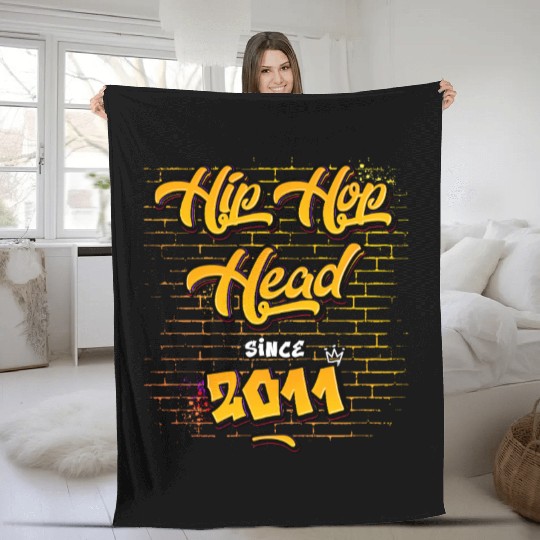 Hip-Hop Head Since 2011 - 14 Years of Street Flow Fleece Blankets