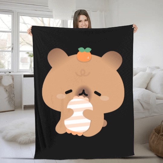 Sleepy Capybara Fleece Blankets