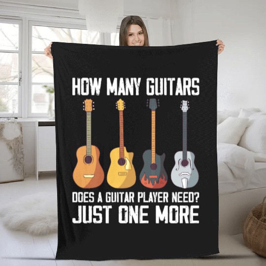 How many guitares for guitarist guitar player Fleece Blankets