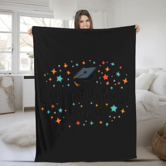 Congratulations Graduate! | Fun and Colorful Gradu Fleece Blankets