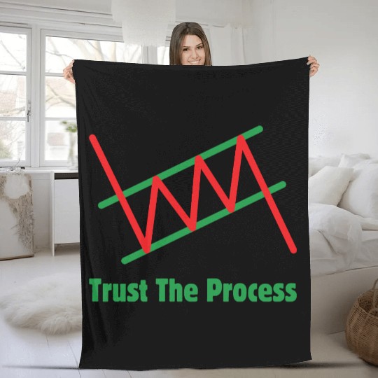 Trust The Process Fleece Blankets