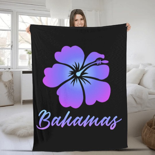 Bahamas Hibiscus Fleece Blankets