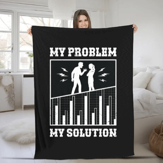 Statistician My Problem My Solution Pictogram Dad Fleece Blankets