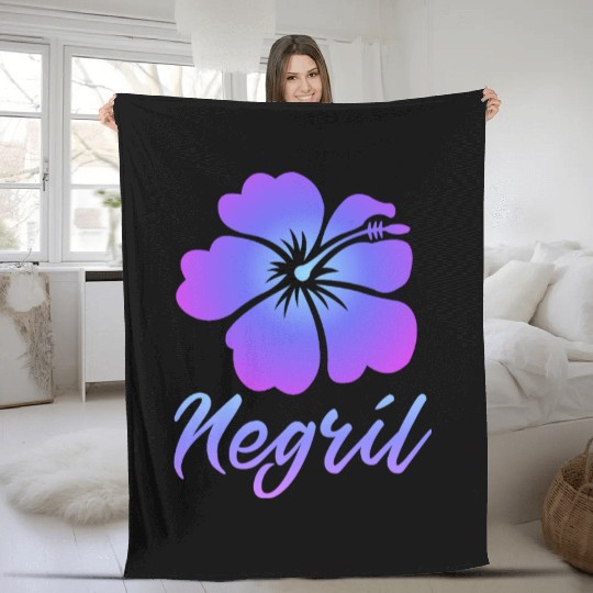 Negril Hibiscus Fleece Blankets