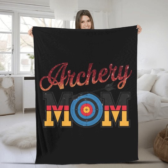 Archery Mom - Bullseye Mom Fleece Blankets