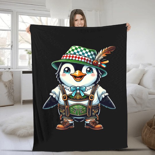 Bavarian Penguin Fleece Blankets