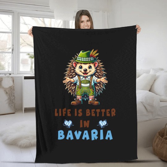 Bavarian Hedgehog Fleece Blankets