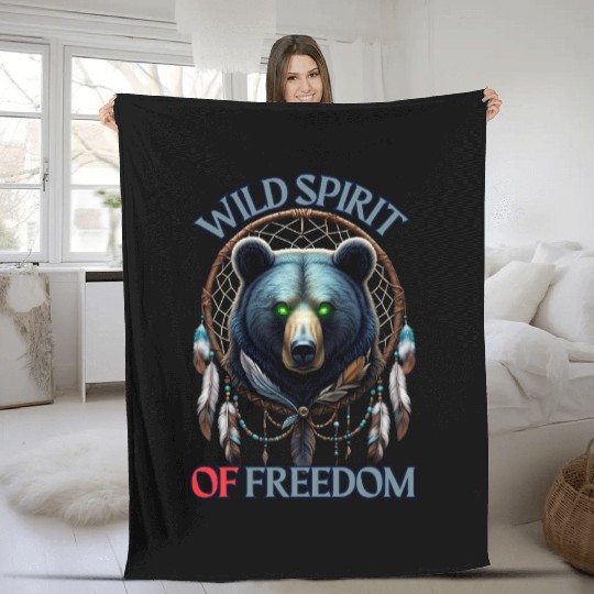 2"WILD SPIRIT OF FREEDOM" Fleece Blankets
