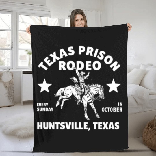 Texas Prison Rodeo Sunday In October Huntsville Fleece Blankets