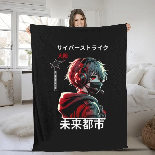 Shadow Circuit: Tokyo Rebellion Fleece Blankets