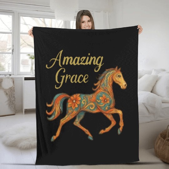 Amazing grace Fleece Blankets