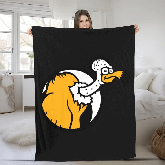 Vulture scavenger bird funny vultures fun cartoon Fleece Blankets