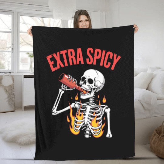 Red Pepper Chili Spicy Food Lover Fleece Blankets