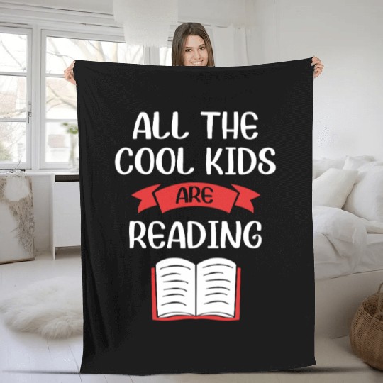 Reading Teacher Library Book Fleece Blankets