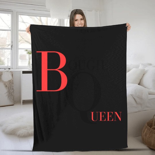 Bougie Queen Red&Black Fleece Blankets
