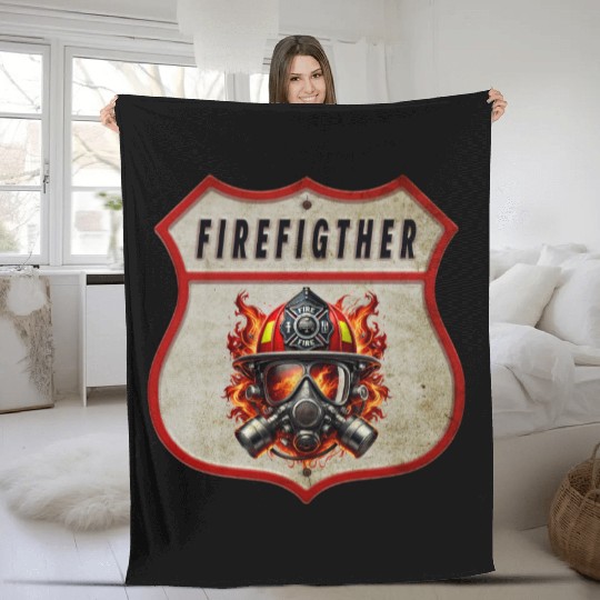 Fire Brigade Coat Of Arms Fleece Blankets