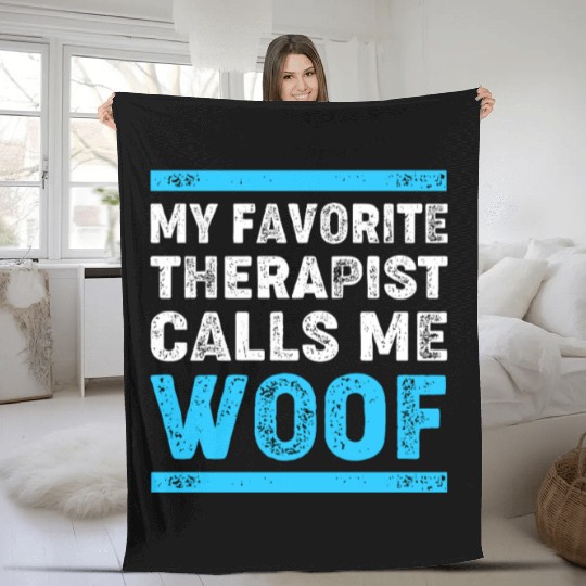 Therapy Dog Lover Psychology Fleece Blankets