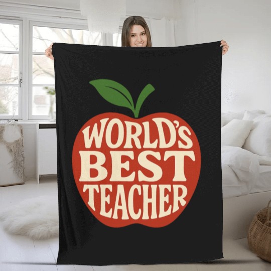 Worlds Best Teacher Fleece Blankets