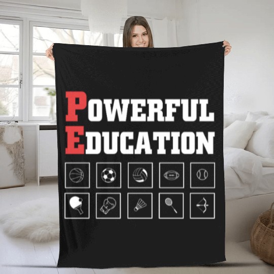 Physical Education Teacher PE Coach Fleece Blankets