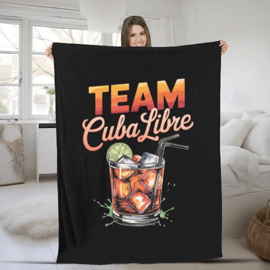Cocktail Bartender Team Cuba Libre Fleece Blankets