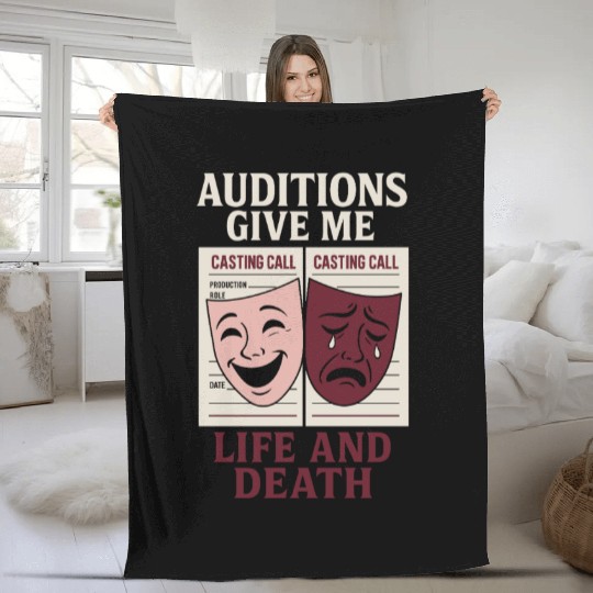 Theater Kid Drama Club Musical Theater Nerd Stage Fleece Blankets