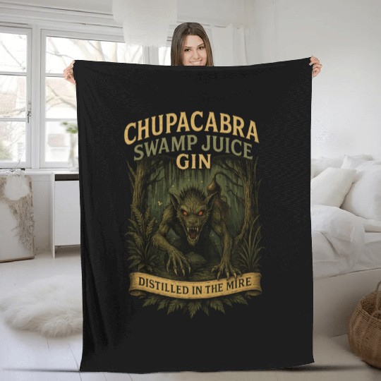 Chupacabra Swamp Juice Gin Fleece Blankets