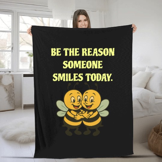 Bee The Reason Fleece Blankets