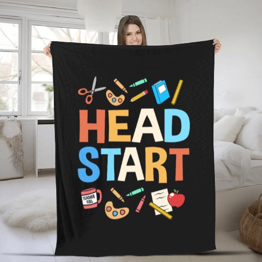 Head Start Crew School Teacher Fleece Blankets