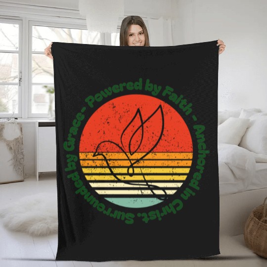 Anchored in Christ Christian Fleece Blankets