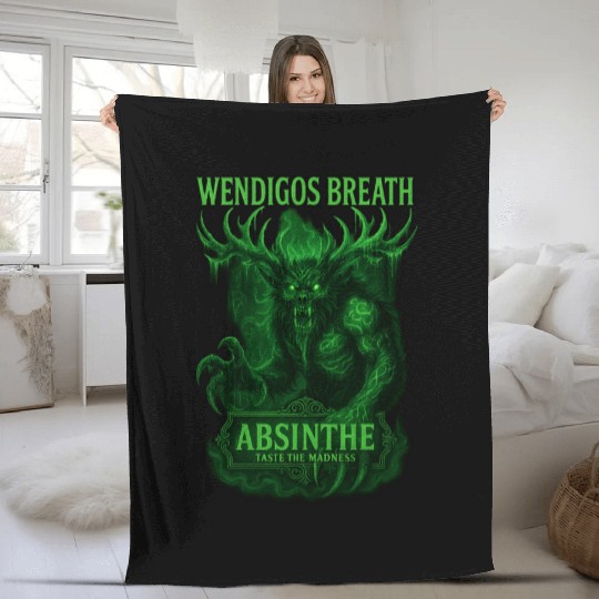 Wendigos Breath Absinthe Mock Liquor Fleece Blankets