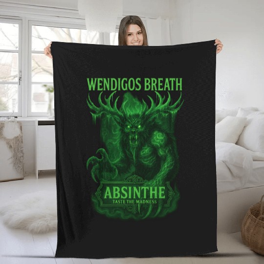 Wendigos Breath Absinthe Mock Liquor Fleece Blankets
