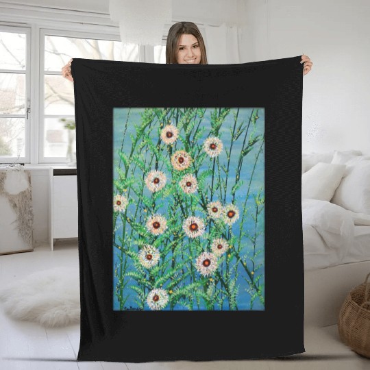 Wild flowers two Fleece Blankets