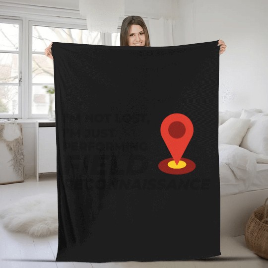 Field Reconnaissance GIS Surveyor Mapping Humor Fleece Blankets