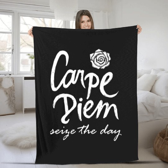 Carpe Diem Seize the Day Oversized Fleece Blankets